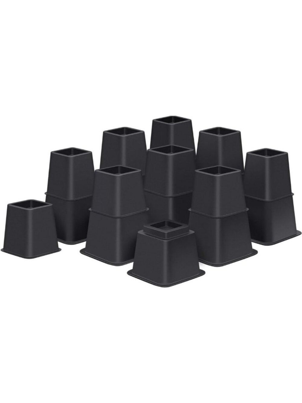 Heavy Duty 8-Inch Bed Risers - Adjustable Furniture Elevation for Chairs